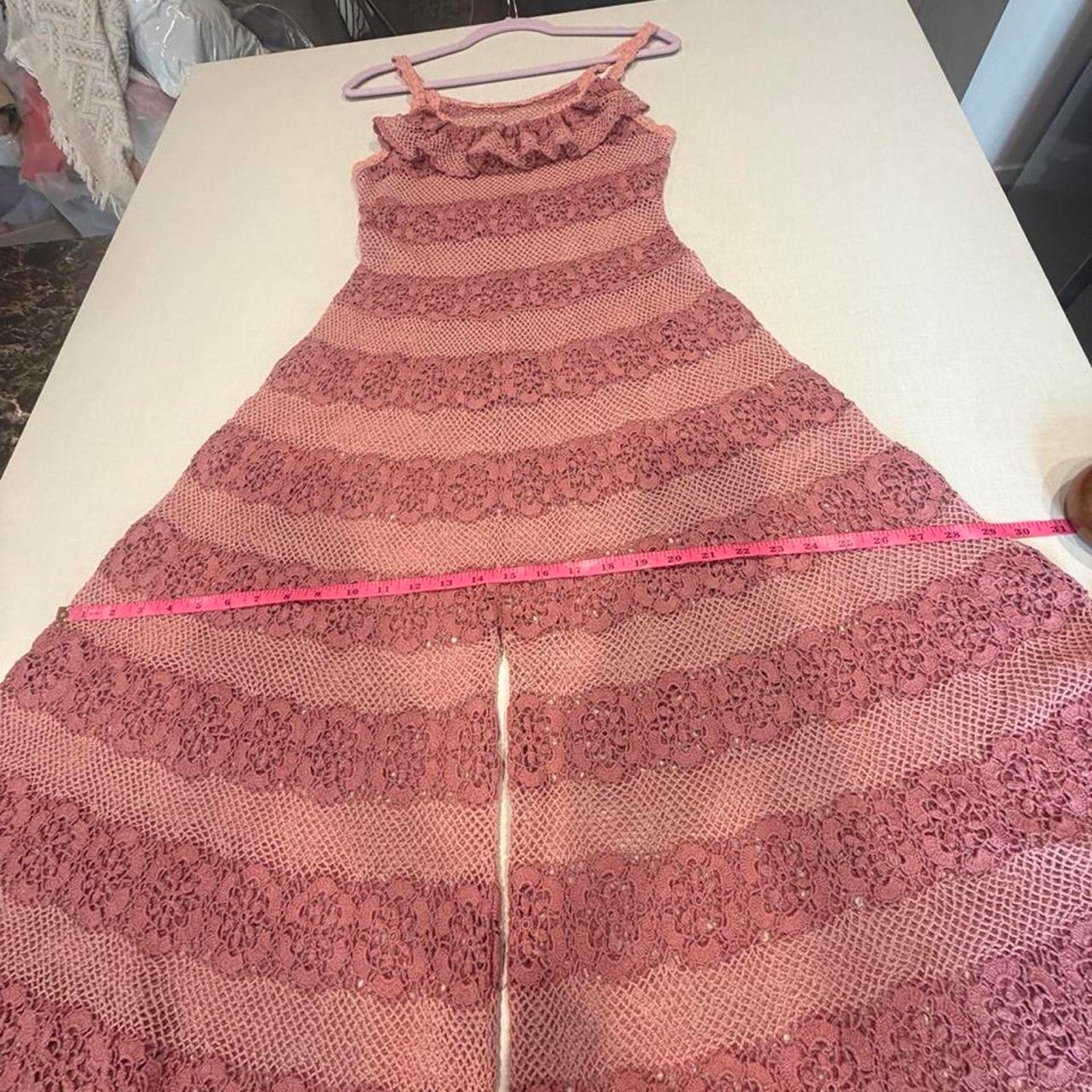 Beautiful vintage artisan crochet palazzo